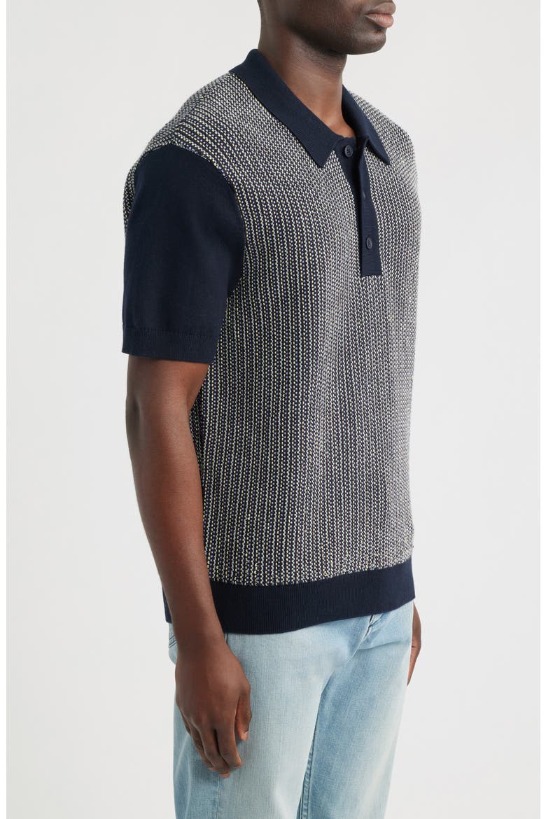 Turin Stripe Polo, Alternate, color, NAVY