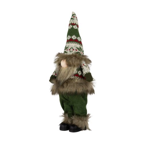 Northlight Standing Gnome With Knitted Outfit Christmas Figure In Green