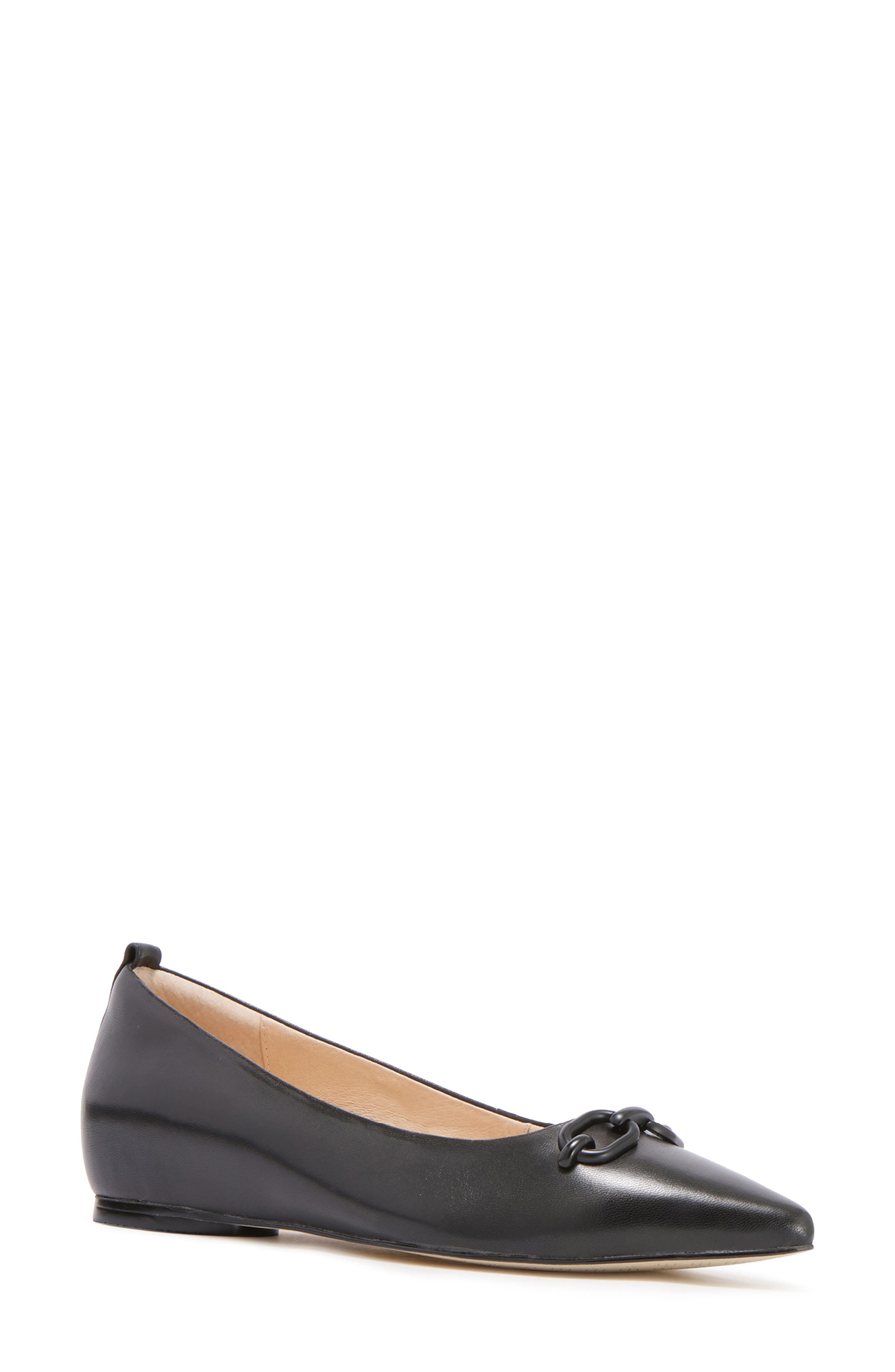 FRANKIE4 London Pointed Toe Flat, Main, color, Black