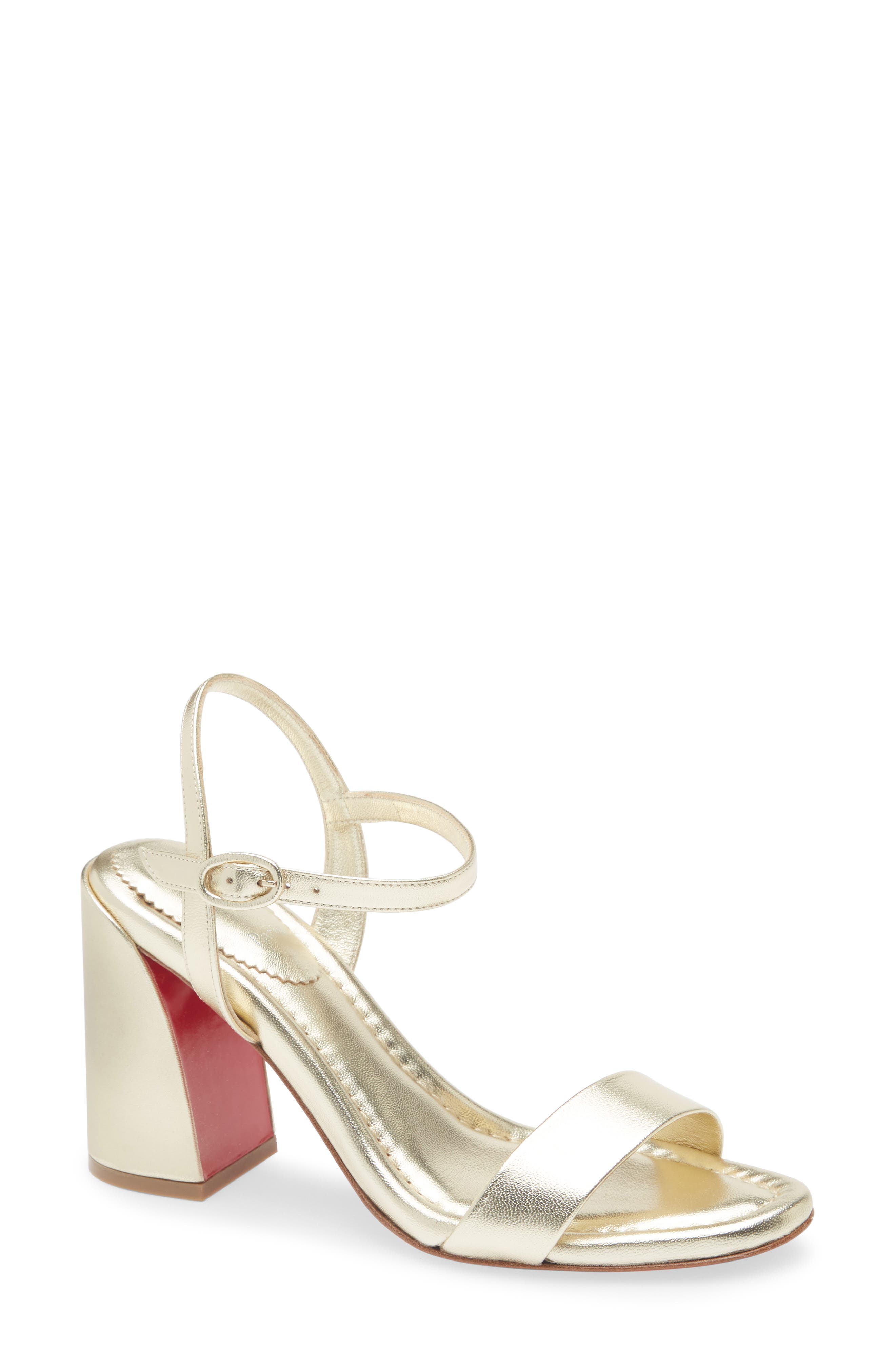 Christian Louboutin Miss Jane Sandal, Main, color, Platine/ Platine