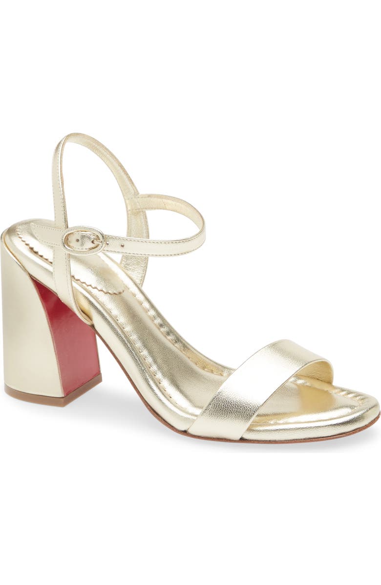 Christian Louboutin Miss Jane Sandal, Main, color, Platine/ Platine