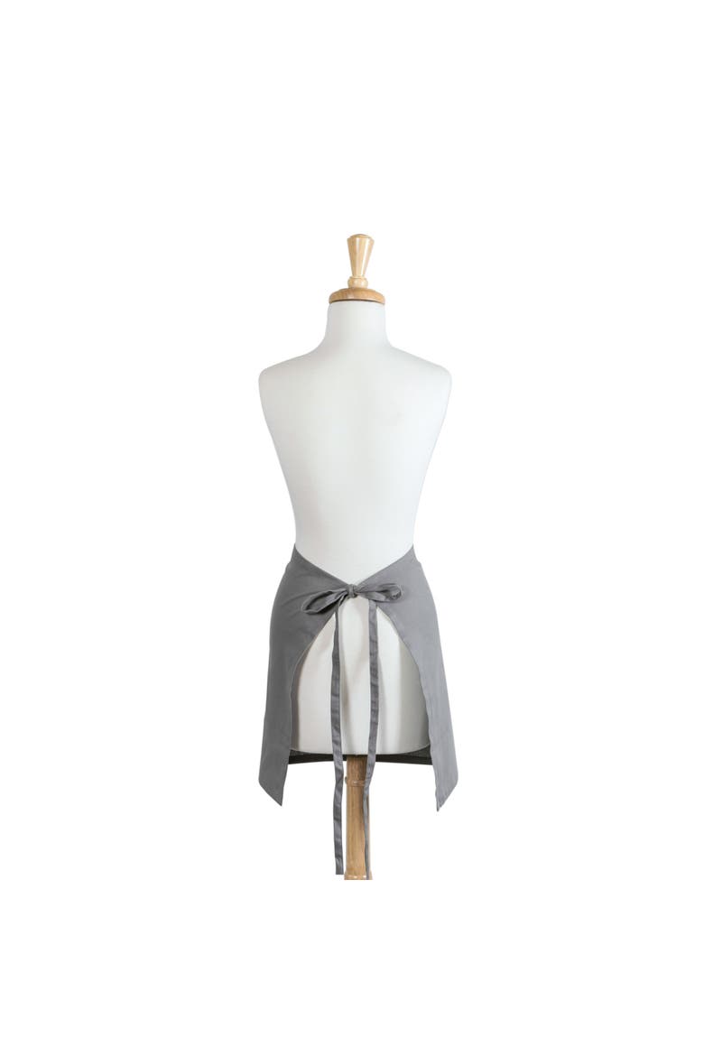 Bistro Solid Waist Apron Set/2 Gray, Alternate, color, Grey