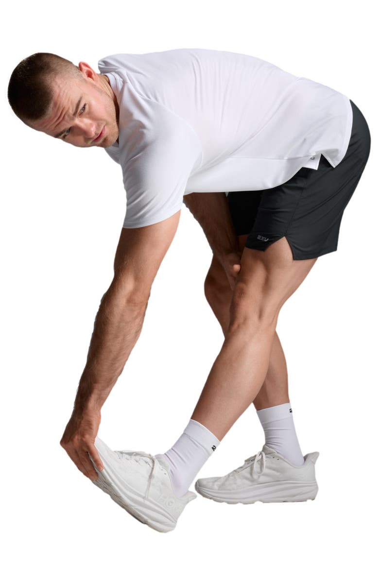 2XU Aero 7 Inch Shorts, Alternate, color, Black/Silver Reflective