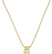 Argento Vivo Sterling Silver Argento Vivo Gothic Initial Pendant Necklace