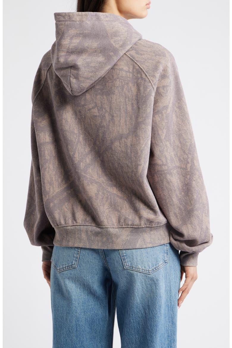 Oversize Camouflage Hoodie, Alternate, color, DARK BROWN CAMO