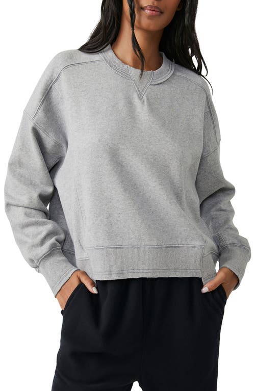 Free People FP Movement Intercept Cotton Blend Sweatshirt in Heather Grey 