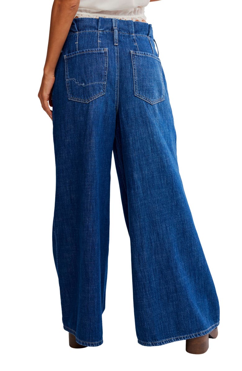 Free People Forager High Waist Superwide Leg Jeans, Alternate, color, Nomad