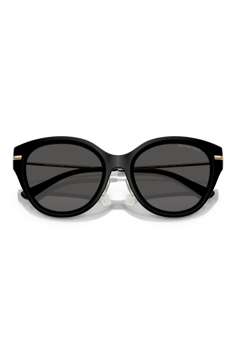 59mm Round Sunglasses, Alternate, color, BLACK