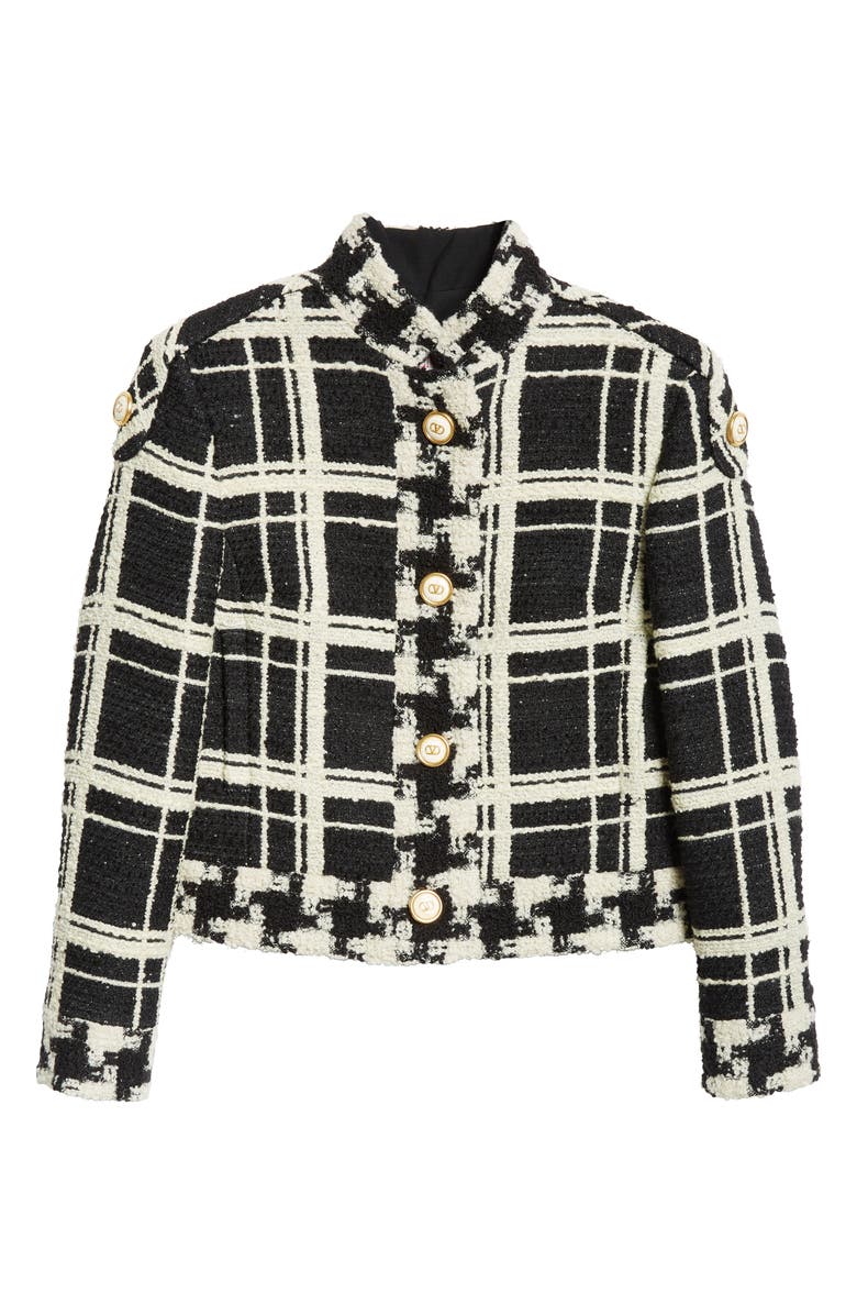 Valentino Garavani Mixed Check Tweed Jacket, Main, color,