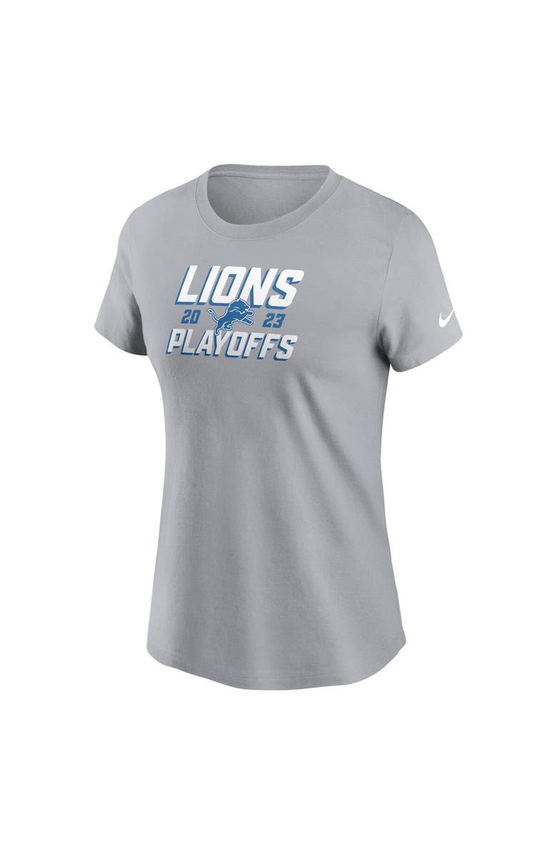 Nike Women's Nike Gray Detroit Lions 2023 NFL Playoffs Iconic T-Shirt, Alternate, color, 