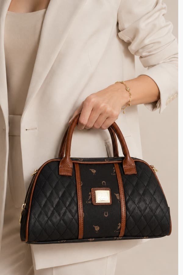 Di Cavallo 616 Handbag, Alternate, color, Black / Brown