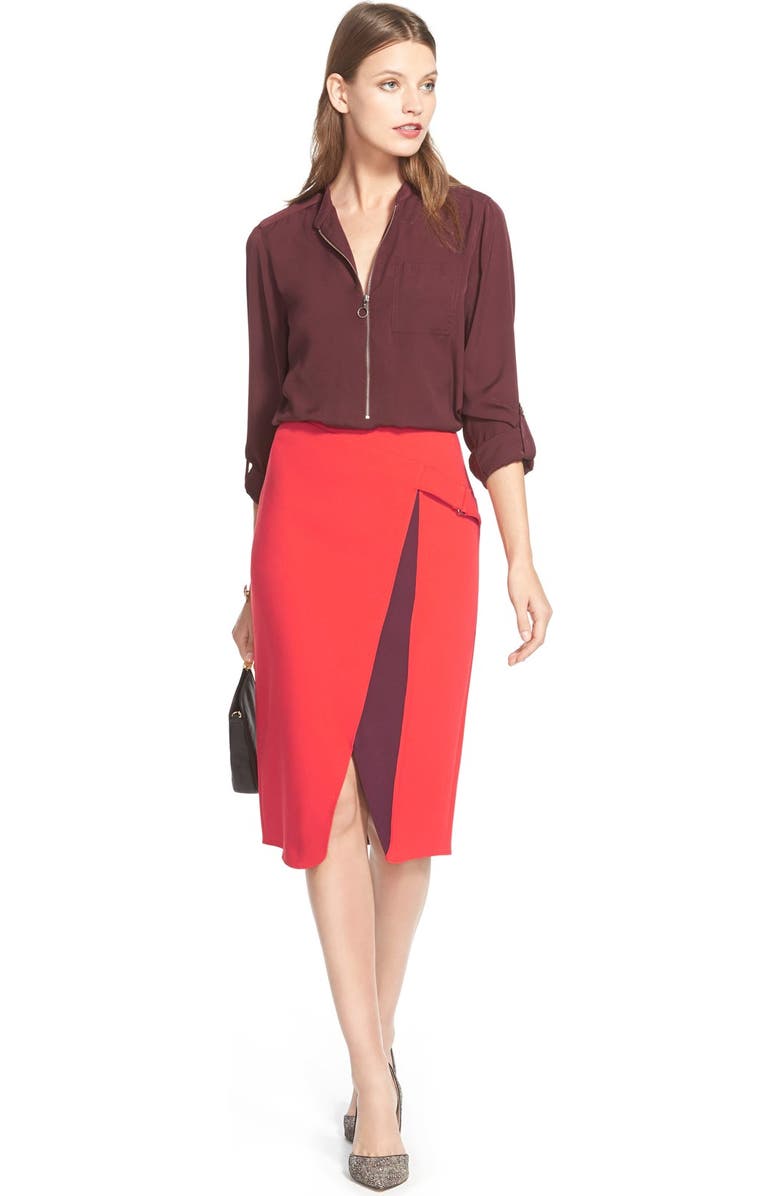 MICHAEL Michael Kors Leather Clutch, Alternate, color,