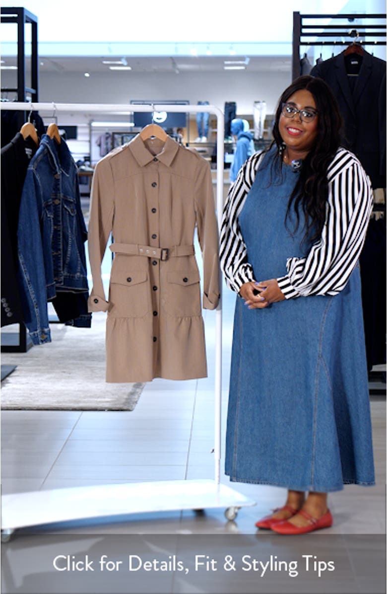 Safari Belted Long Sleeve Minidress, sales video thumbnail