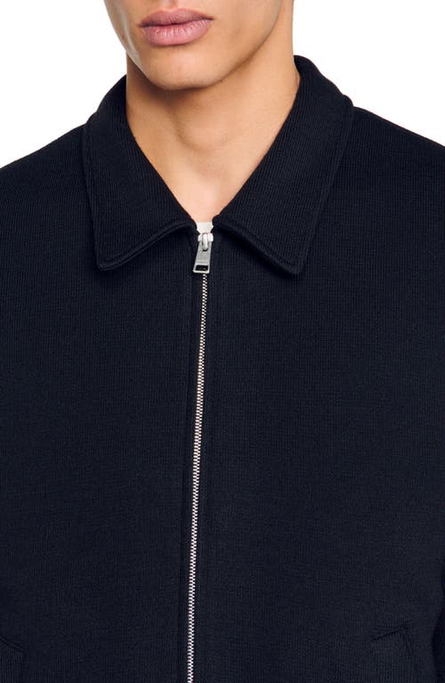 Sandro Knitted Jacket In Black
