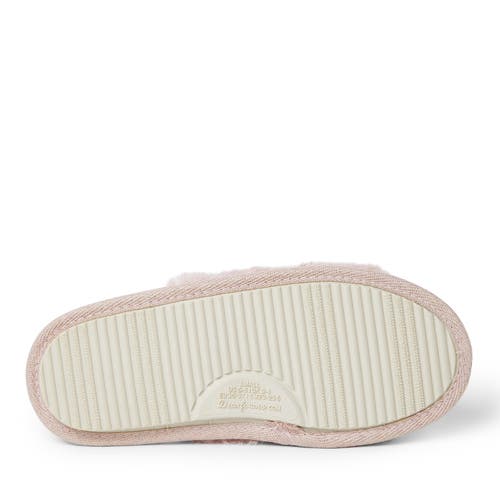 Dearfoams Lane Bridal I Do Fuzzy Slide Slipper In Purple