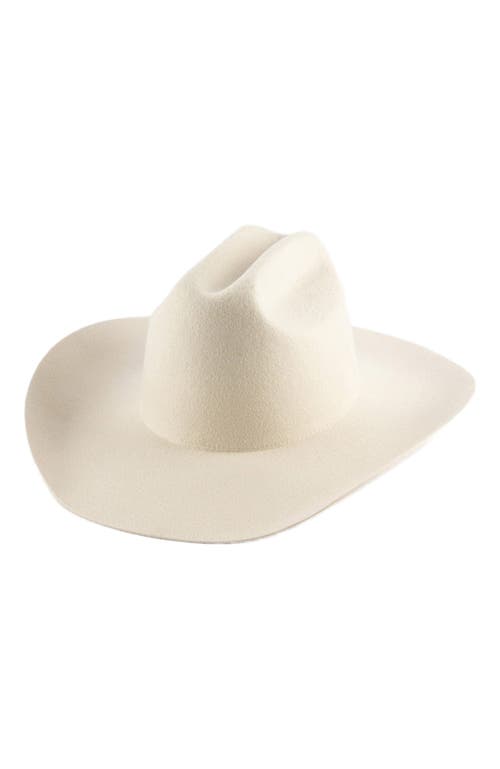Gigi Pip Stylish Teddy Cattleman Hat in Off-White 