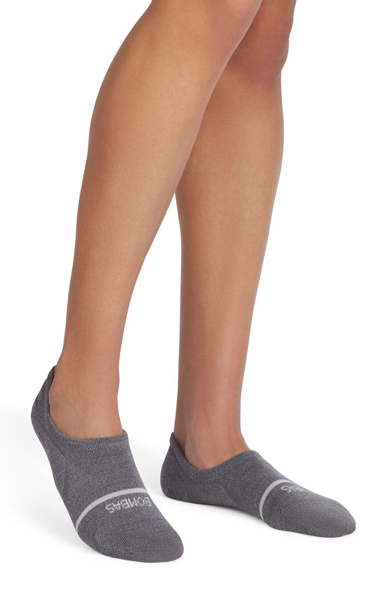 Bombas Heathered Merino Wool Blend No-Show Socks, Main, color, 
