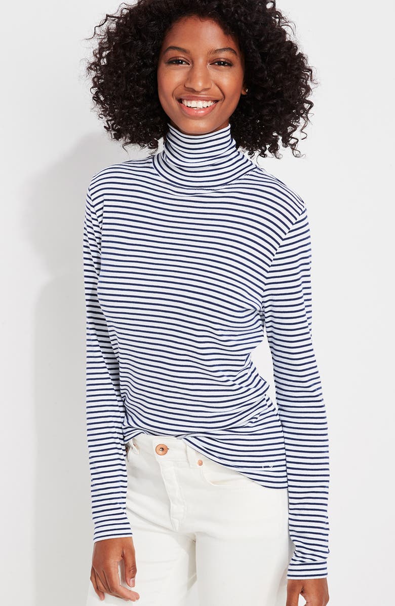 vineyard vines Simple Stripe Turtleneck, Alternate, color, 
