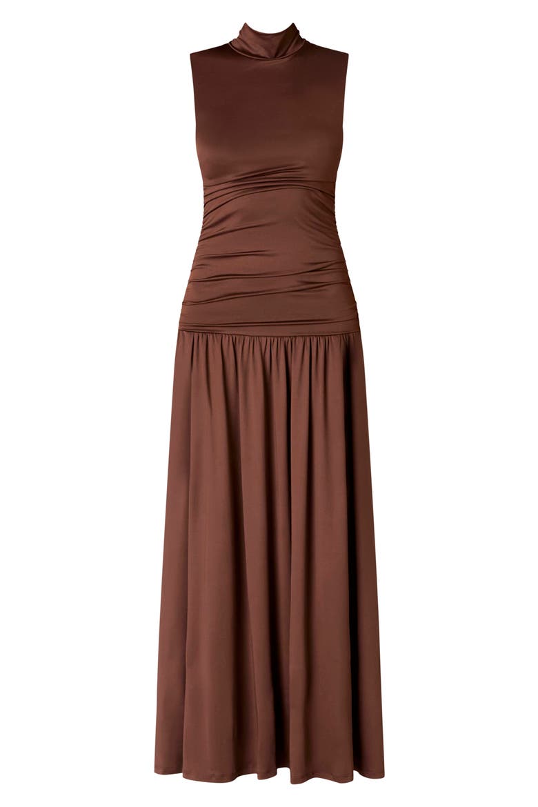 Lark Ruched Maxi Dress, Alternate, color, NUTSHELL