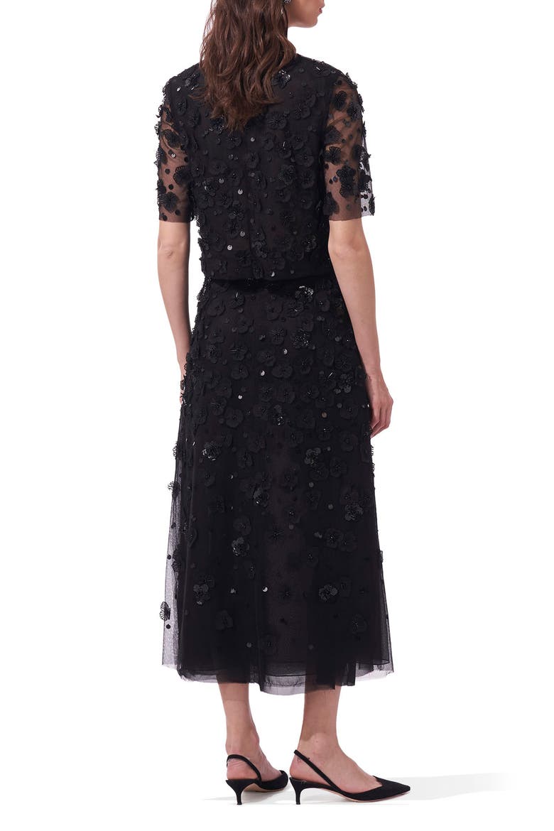Embellished Tulle Top, Alternate, color, BLACK