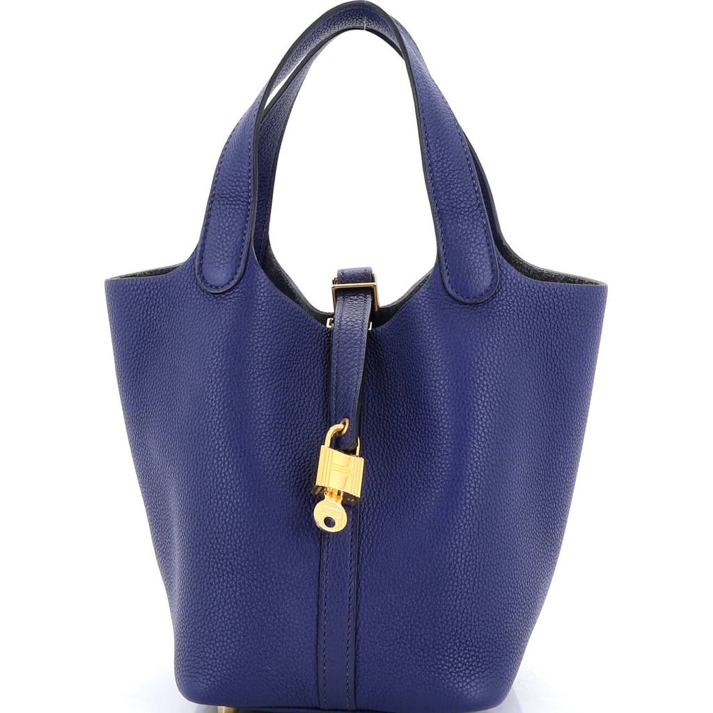 Pre-owned Hermes Hermes Picotin Lock Bag Maurice Pm In Blue