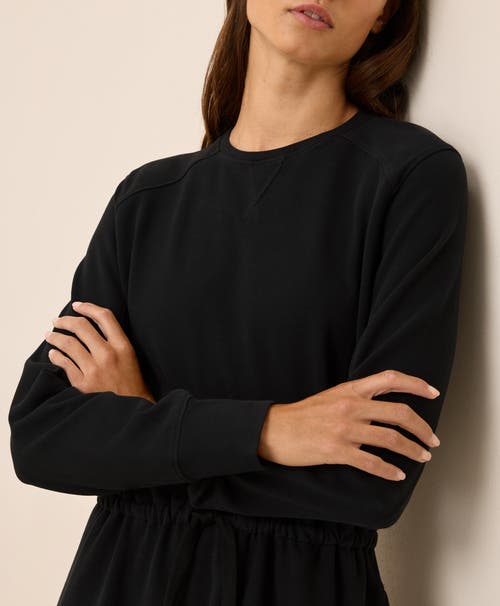 Pact Organic Cotton Cloudknit Sweatshirt Dress In Black