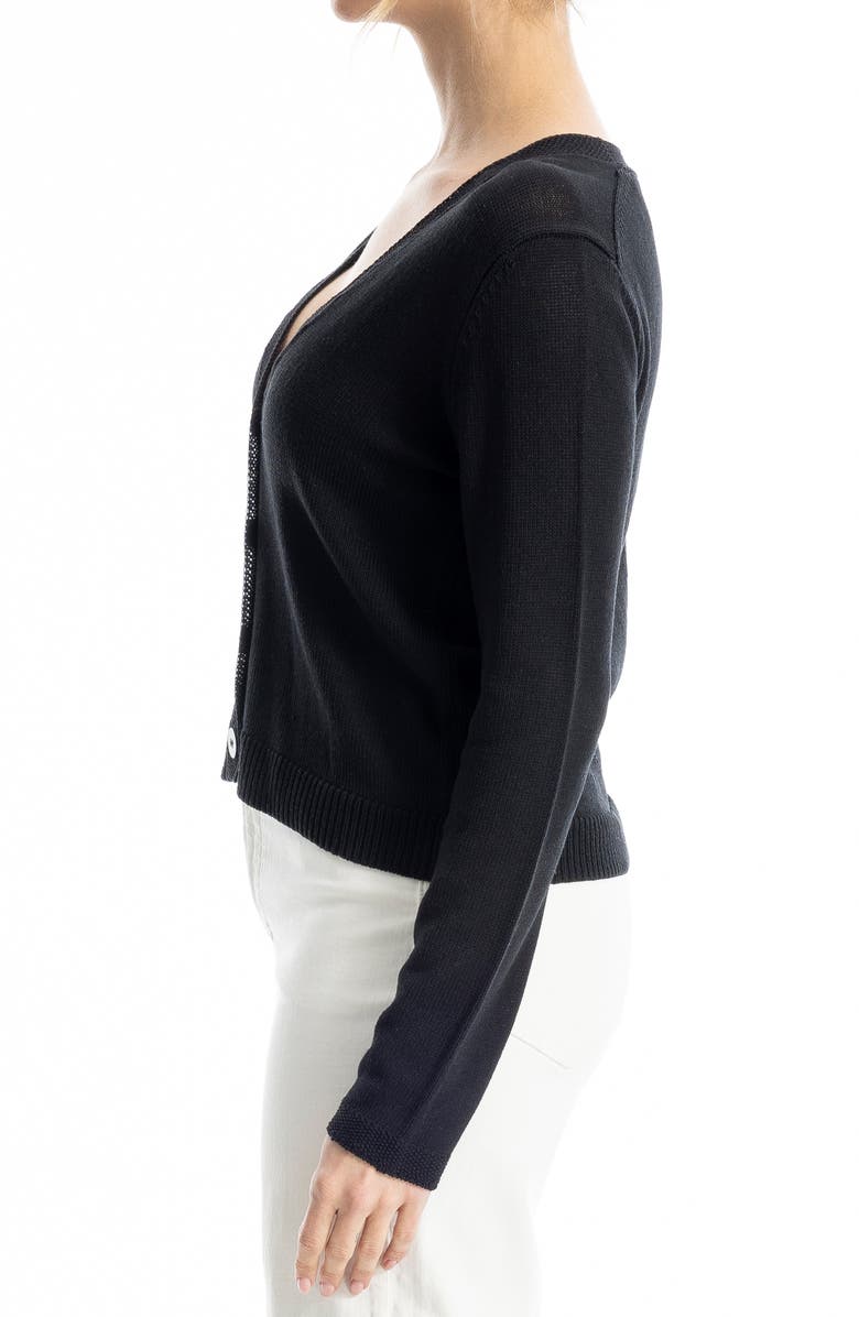 MAX STUDIO V-Neck Cardigan, Alternate, color, Black