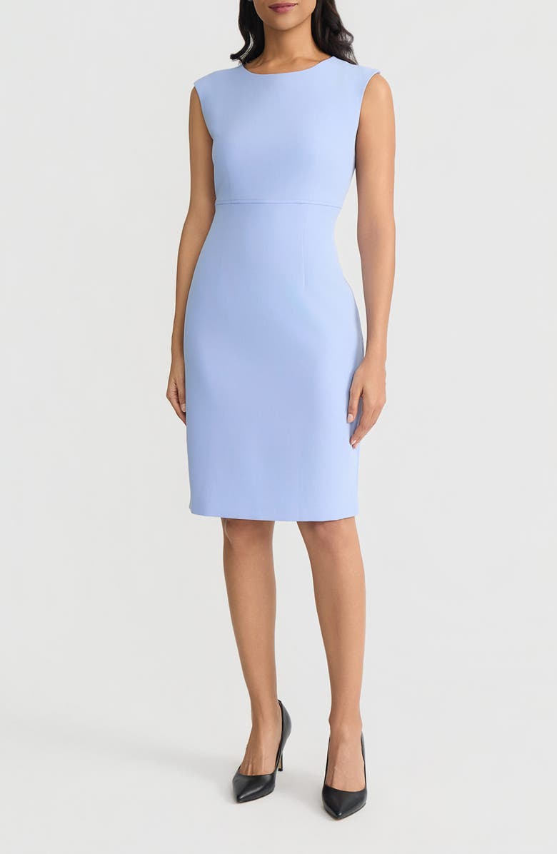 KASPER Sleeveless Sheath Dress, Main, color, Paris Bleu