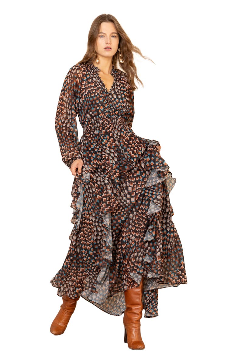 Hale Bob Karter Chiffon Maxi Dress, Main, color, 