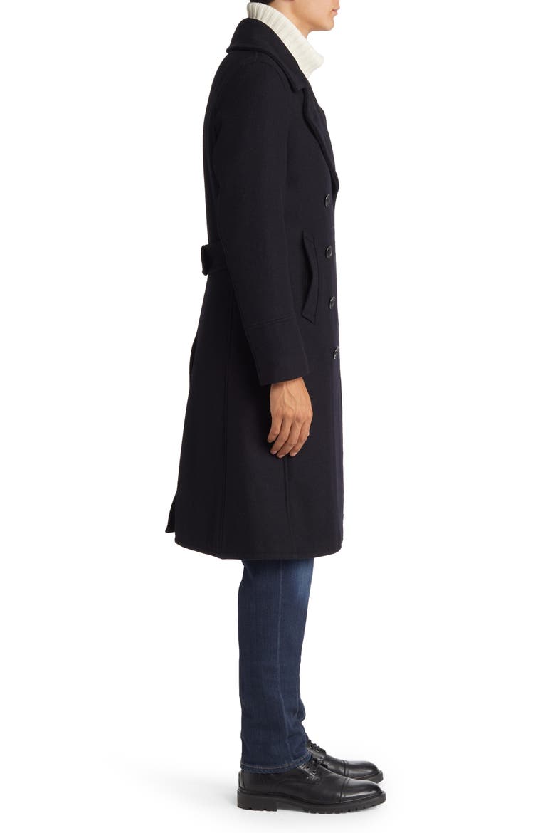 Wool Blend Officer's Coat, Alternate, color, NAVY