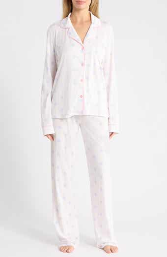 Print Notch Collar Pajamas