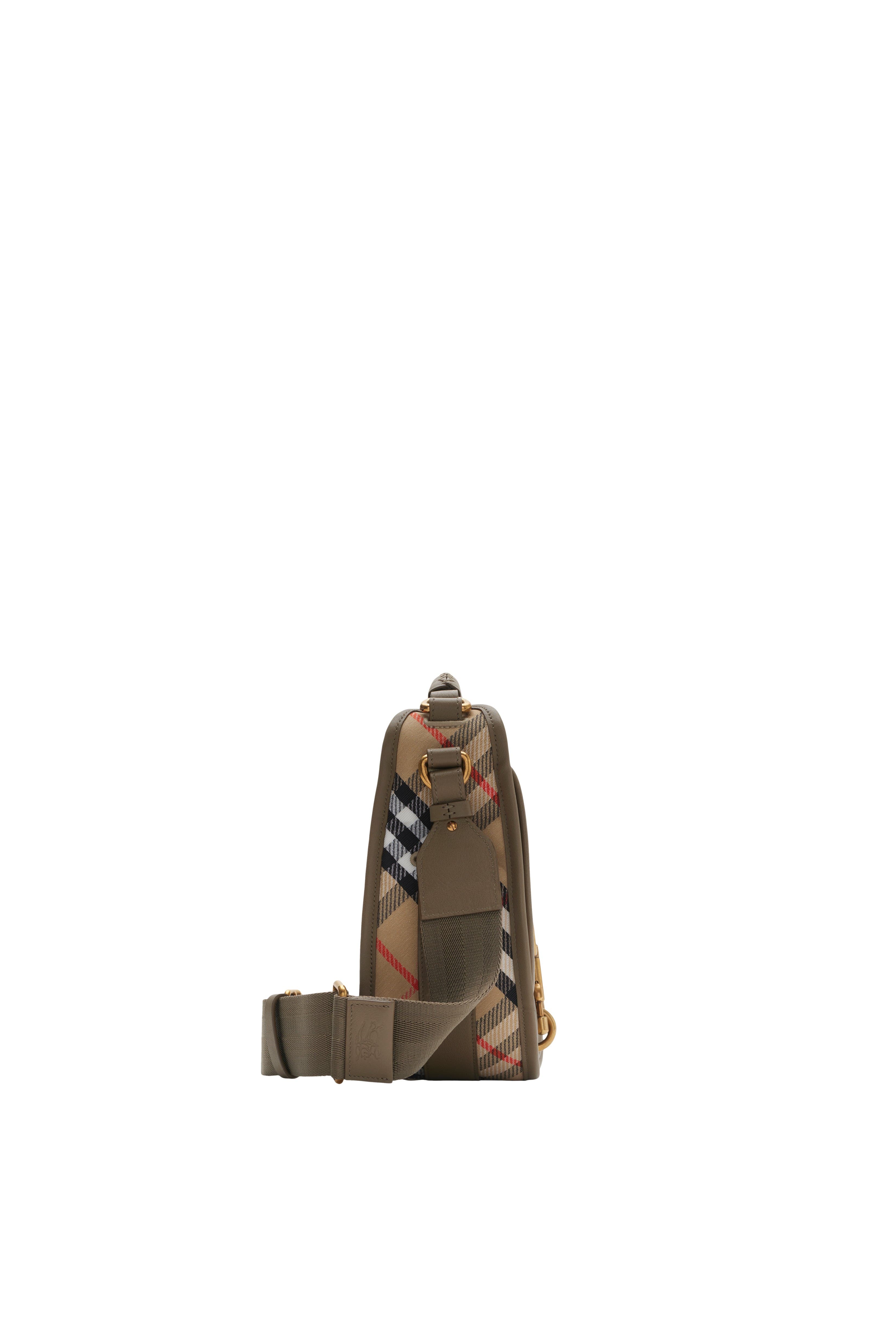 Burberry Small B Clip Messenger Bag, Alternate, color, Sand