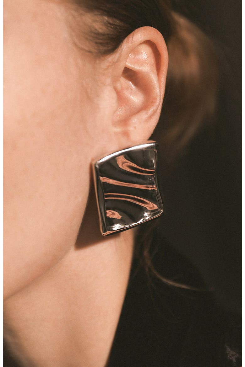 Tidal Glow Earrings, Alternate, color, Silver