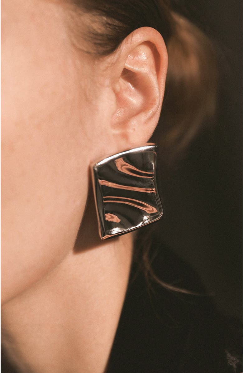 RETRO CHIC Tidal Glow Earrings, Alternate, color, Silver