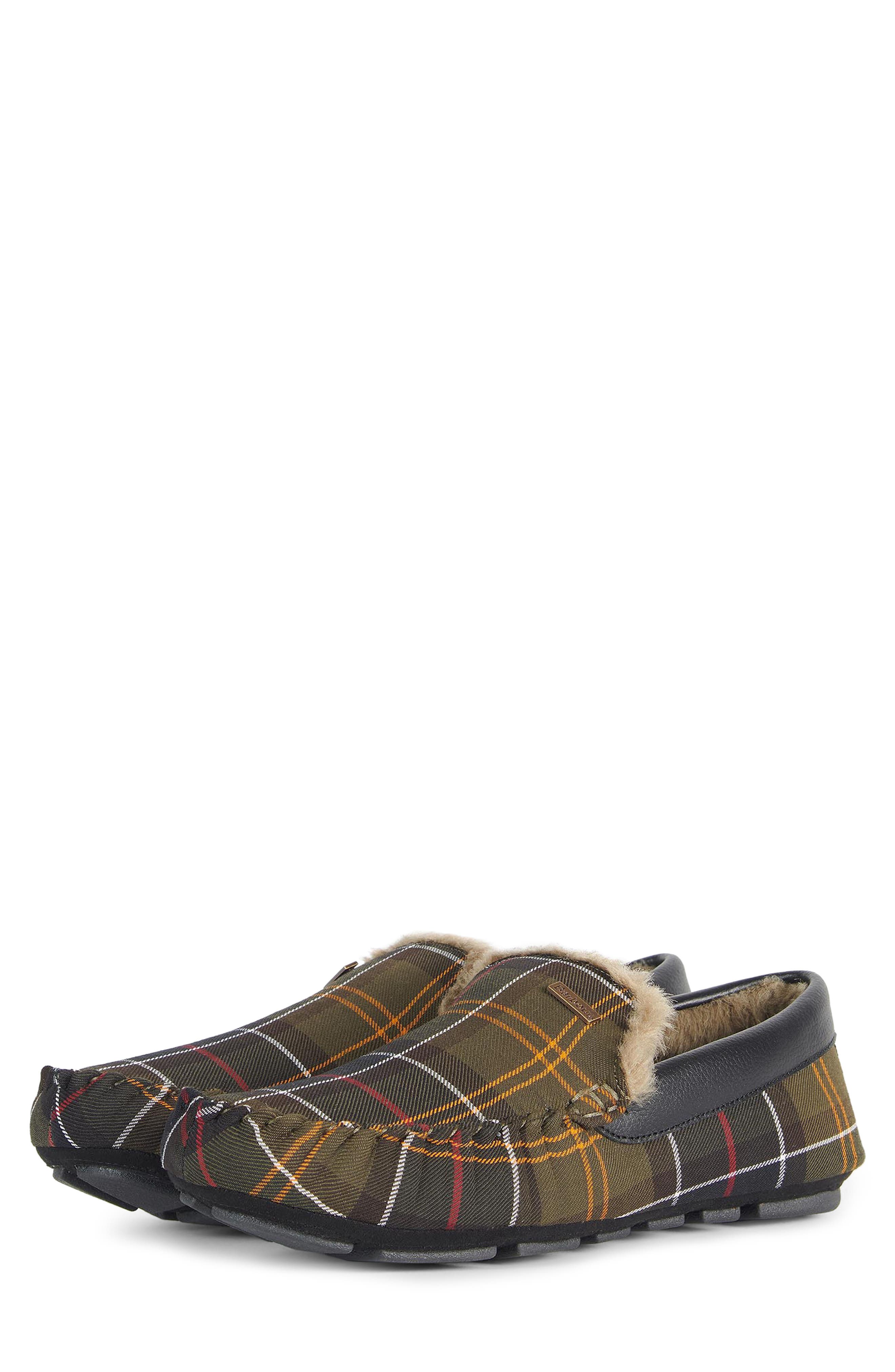 Barbour Monty Faux Fur Lined Slipper, Main, color, Recycled Classic Tartan