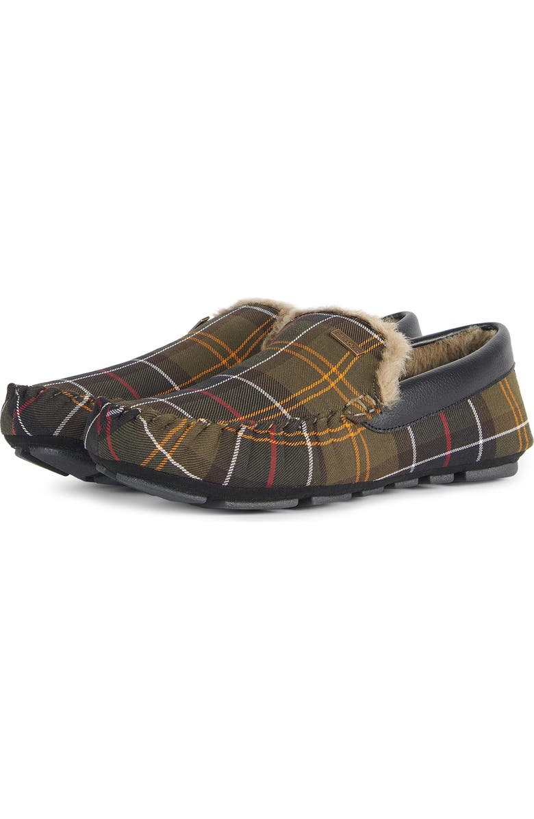 Barbour Monty Faux Fur Lined Slipper, Main, color, Recycled Classic Tartan