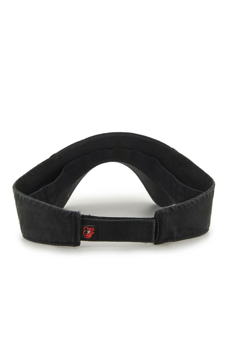 Men's '47 Black Baltimore Orioles Clean Up Adjustable Visor, Alternate, color, Black