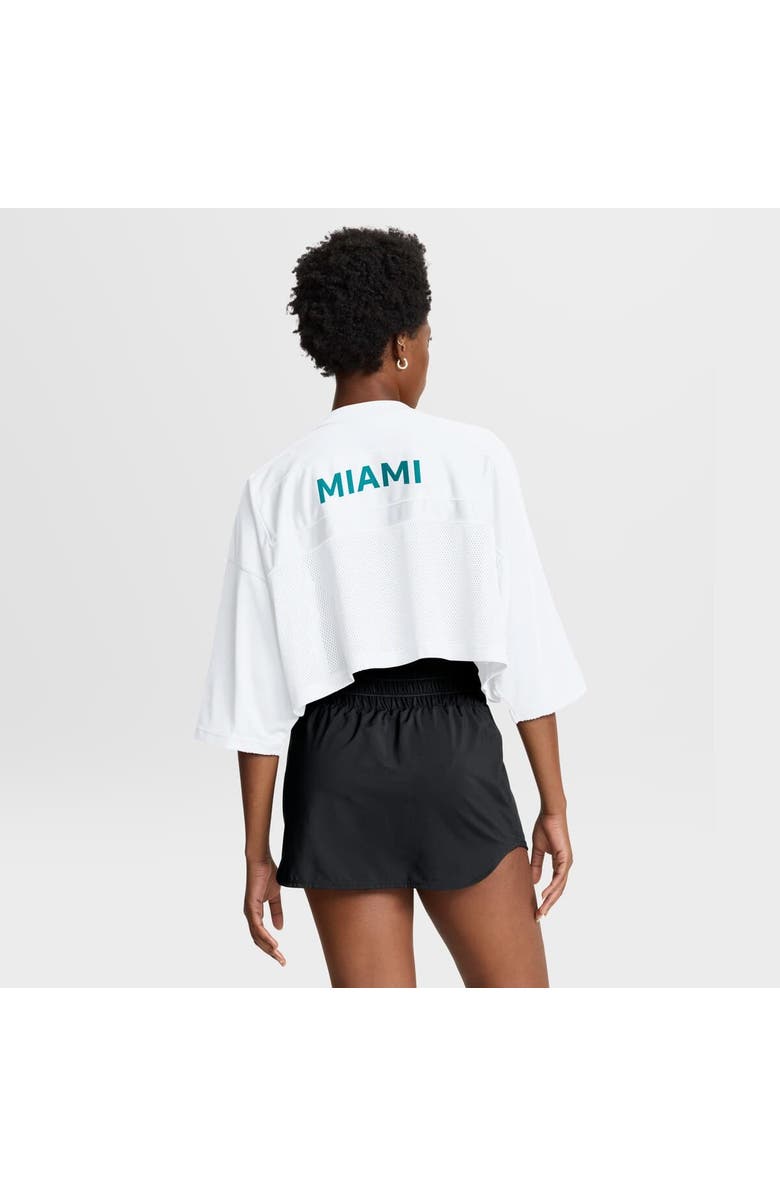 Nike Women's Nike White Miami Dolphins Primetime Cropped Mesh Dri-FIT Fashion Jersey, Alternate, color, White