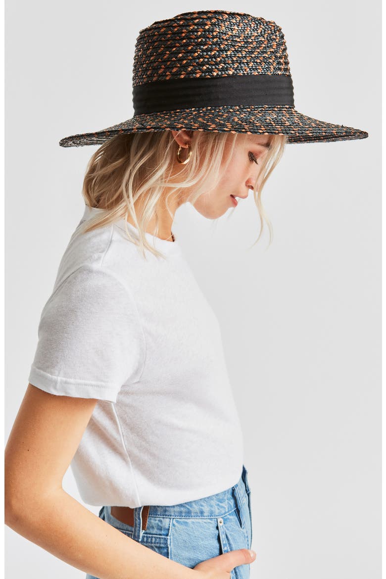 Joanna Straw Hat, Alternate, color, WASHED BLACK