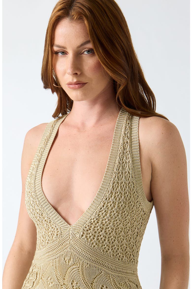 Ellie Pointelle Knit Maxi Dress, Alternate, color, OPEN BEIGE