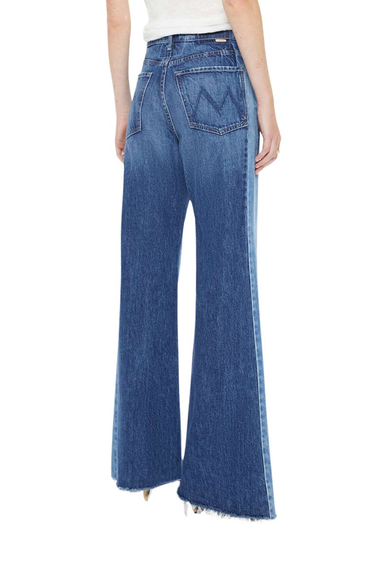 The Tux Sidestepper Sneak Frayed High Waist Bootcut Jeans, Alternate, color, DOUBLE TAKE