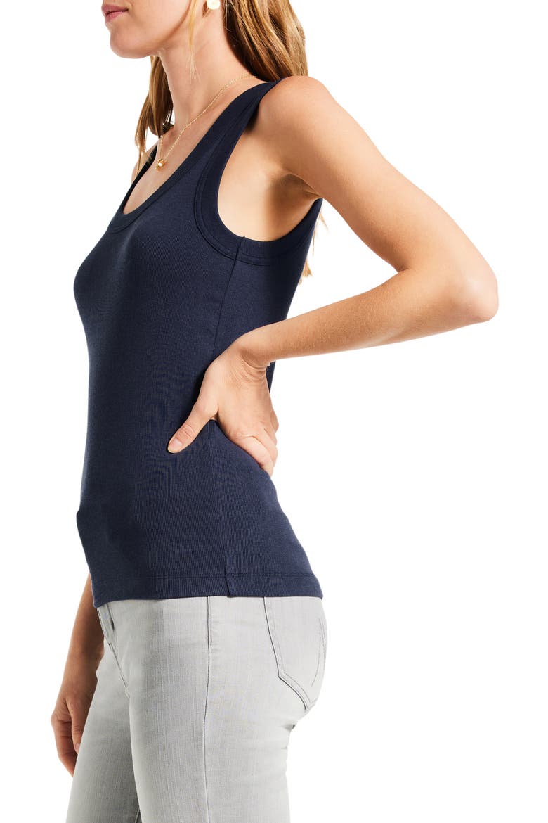 Perfect Knit Rib Scoop Neck Tank, Alternate, color, DARK INDIGO