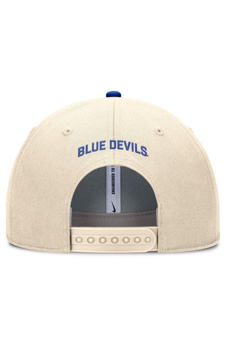 Nike Men's Nike Natural Duke Blue Devils Rise Primetime Performance Trucker Adjustable Hat, Alternate, color, Natural