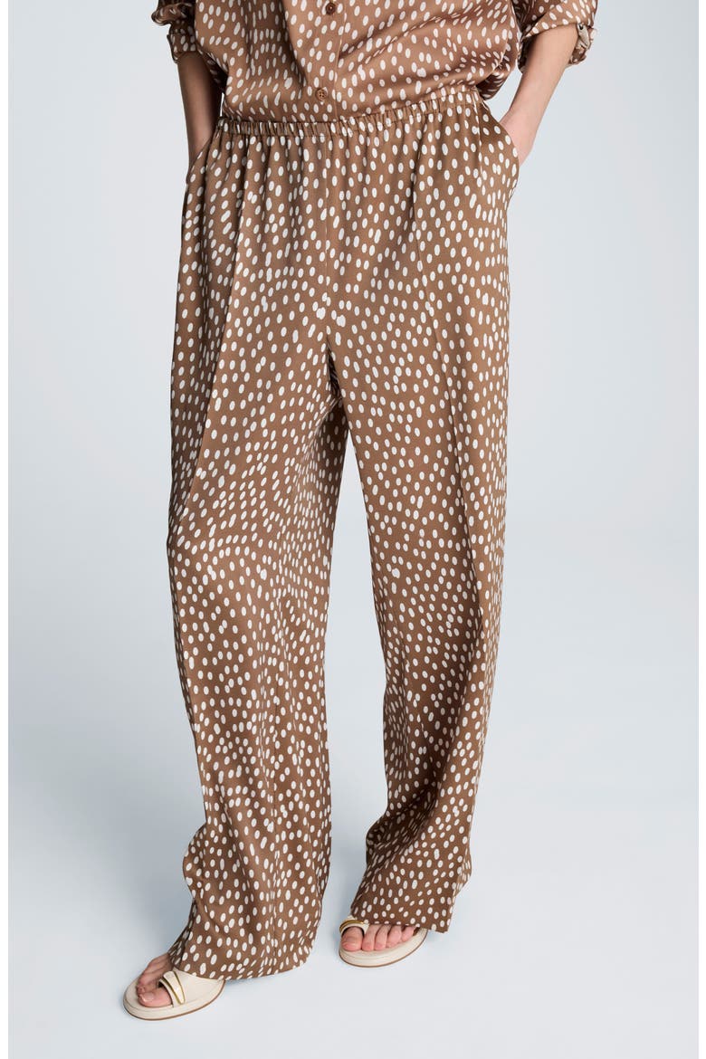 High Waist Wide Leg Pants, Alternate, color, MESQUITE/ OYSTER