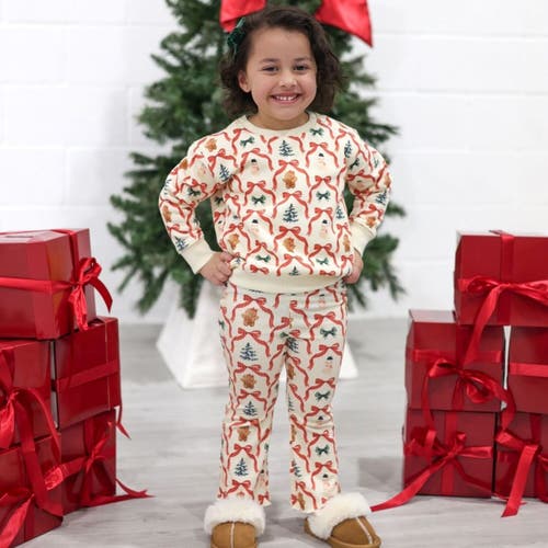 Sweet Wink Christmas Cutie Flare Legging In Neutral