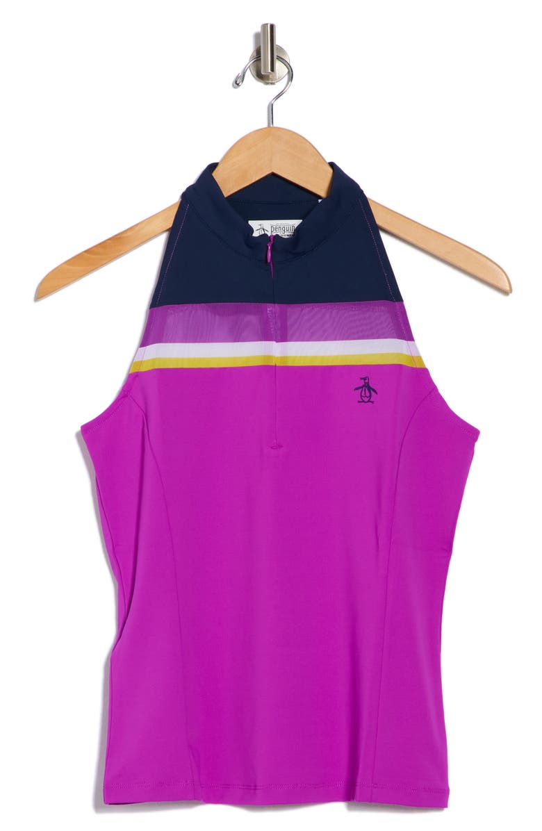 Original Penguin Zip Colorblock Tank, Alternate, color,