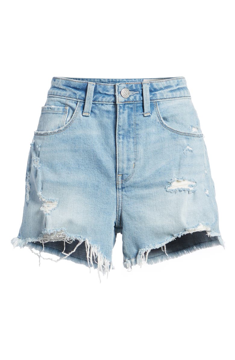 Treasure & Bond High Waist Boyfriend Cutoff Denim Shorts, Alternate, color, 