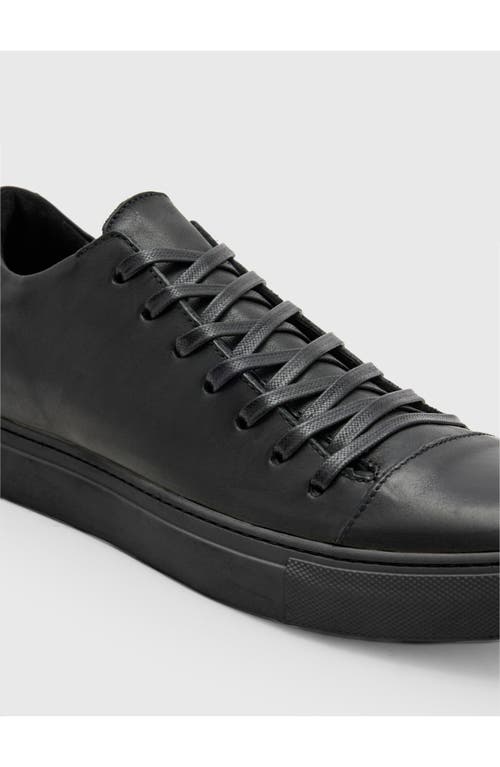 John Varvatos Reed Low Top Leather Sneaker In Black