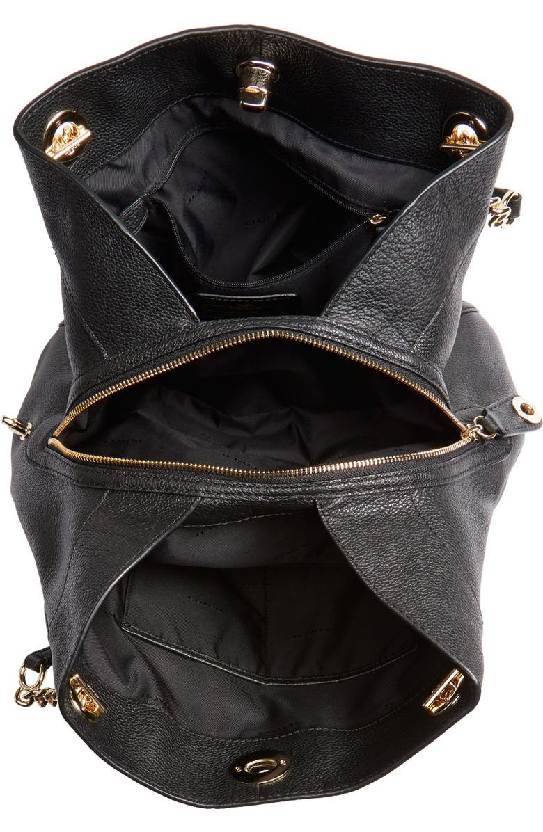 COACH 'Turnlock Edie' Pebbled Leather Shoulder Bag, Alternate, color,