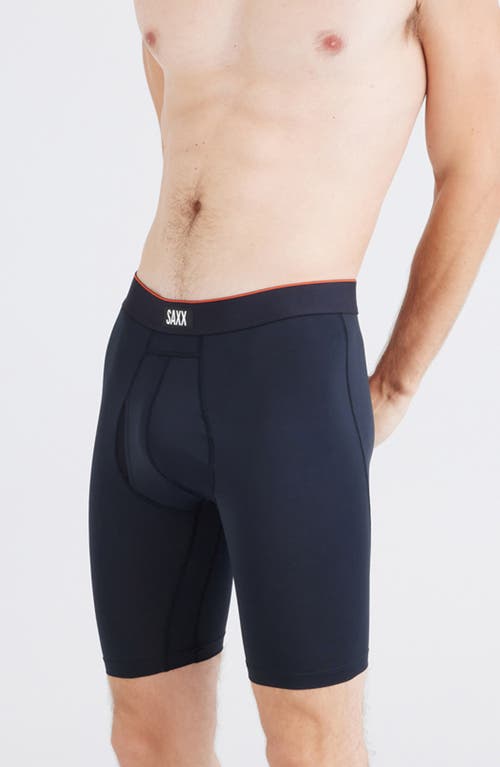 Saxx Multi-sport Mesh Performance Long Boxer Briefs In Black